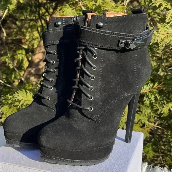 Aldo Panzano Platform Bootie - Black Suede - Picture 11 of 14